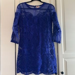Embroidered Cobalt Dress from anthropologie